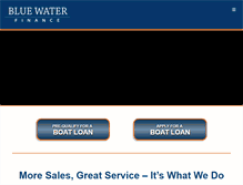 Tablet Screenshot of bluewaterfinance.com